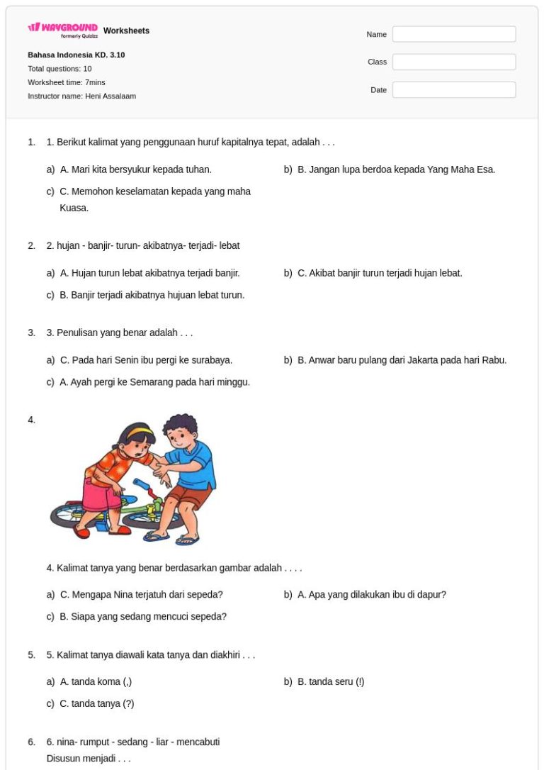 10 Contoh soal kelas 2sd bahasa indonesia kd 3.3 terbaru yang sering keluar saat ujian 10 Contoh soal kelas 2sd bahasa indonesia kd 3.3 terbaru yang sering keluar saat ujian