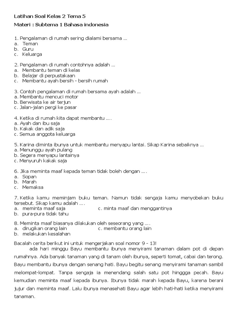 Mengasah Kreativitas dan Kepekaan Estetik Latihan Soal Kelas 2 Tema 4 Mengasah Kreativitas dan Kepekaan Estetik Latihan Soal Kelas 2 Tema 4