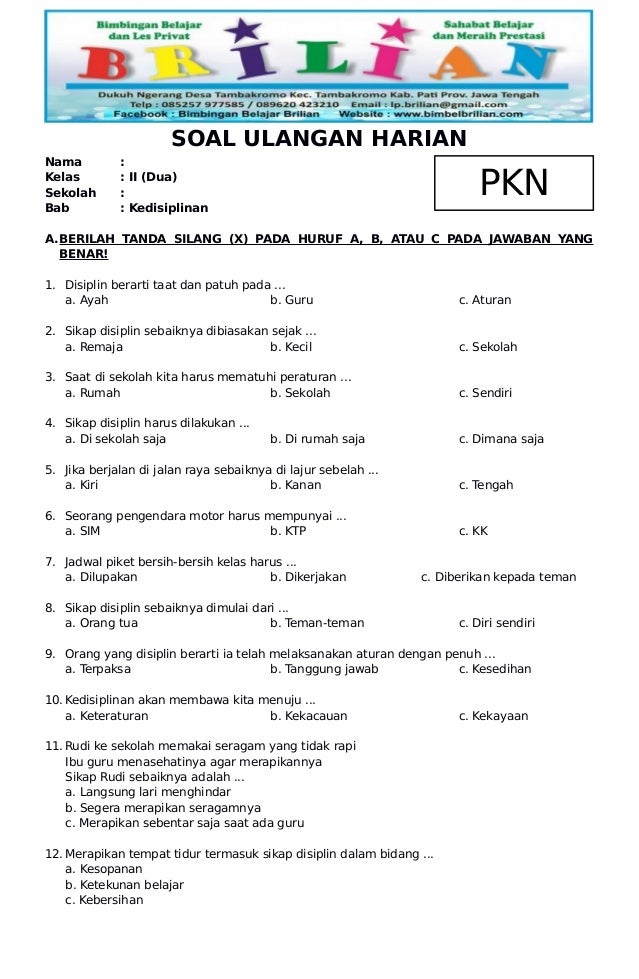 5 Contoh Kisi Kisi Soal UAS PKN Kelas 3 Semester 2 Yang Wajib Diketahui Sebelum Ujian