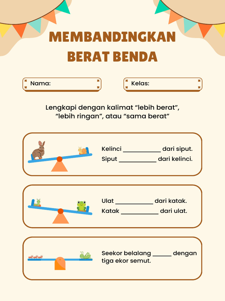 5 Contoh Soal Membandingkan Berat Benda Kelas 2 SD yang Wajib Dikuasai Siswa 5 Contoh Soal Membandingkan Berat Benda Kelas 2 SD yang Wajib Dikuasai Siswa