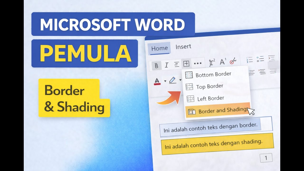 Cara Membuat Garis dan Warna Latar di Microsoft Word Pemula - YouTube Cara Membuat Garis dan Warna Latar di Microsoft Word Pemula - YouTube