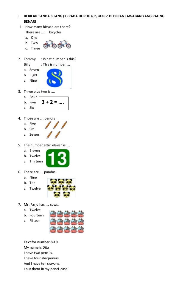 5 Rahasia soal bahasa inggris number kelas 2 sd yang Ternyata Bikin Anak Jago Berhitung