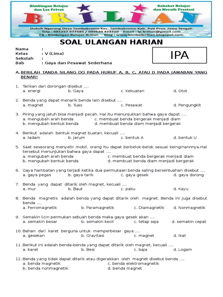 Soal Ipa Kelas 5 Dalchaebi Soal Ipa Kelas 5 Dalchaebi