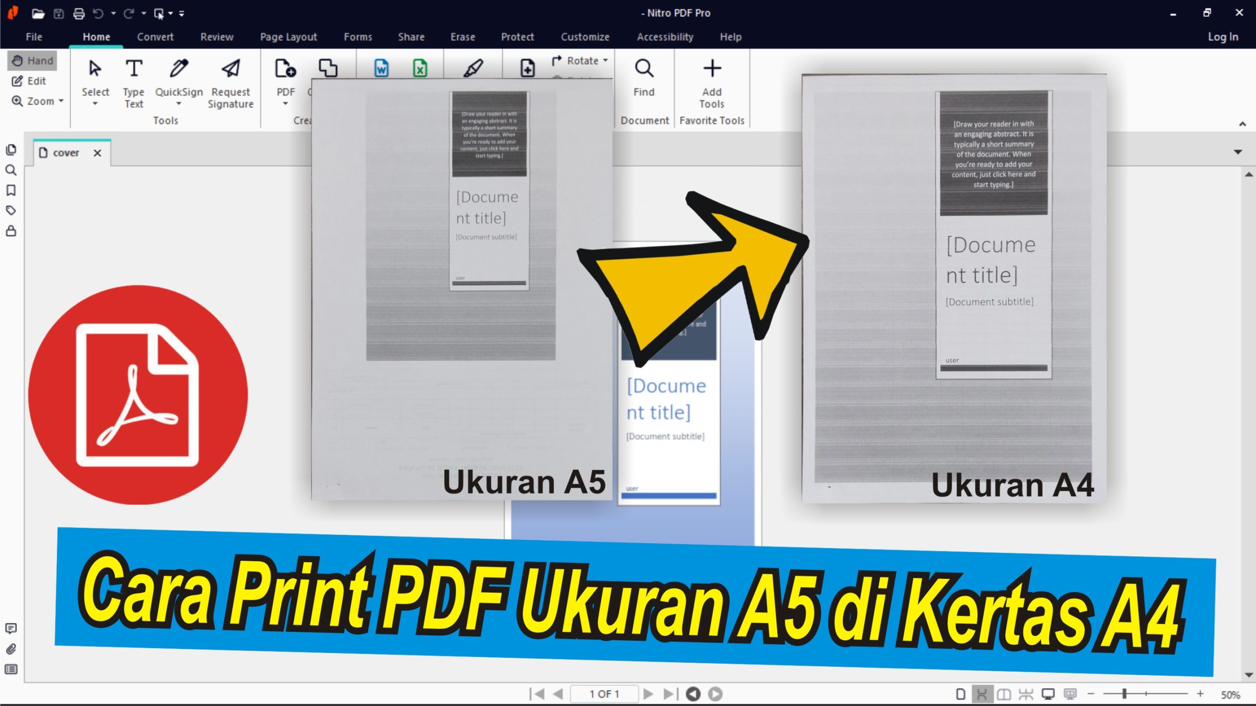 Cara Print PDF A5 di Kertas A4