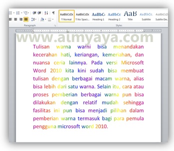 Kursus Microsoft Office Word Jogja Cara Membuat Tulisan Warna Warni Di Kursus Microsoft Office Word Jogja Cara Membuat Tulisan Warna Warni Di