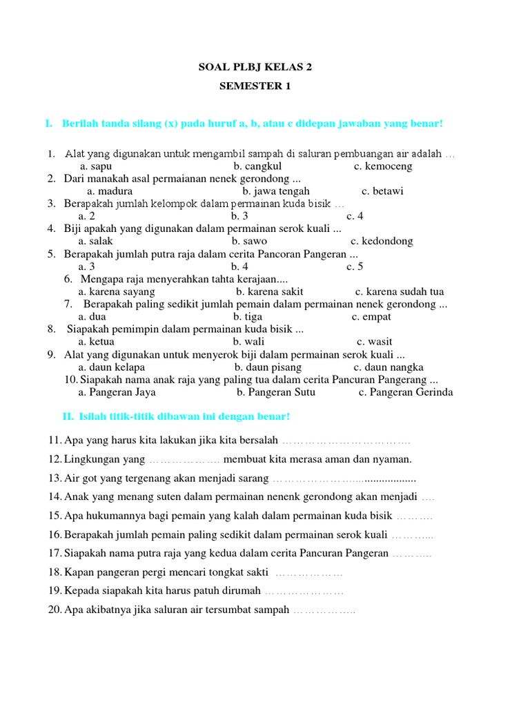 7 Rahasia Soal PLBJ Kelas 2 Semester 1 yang Wajib Kamu Kuasai Sebelum Ujian 2026