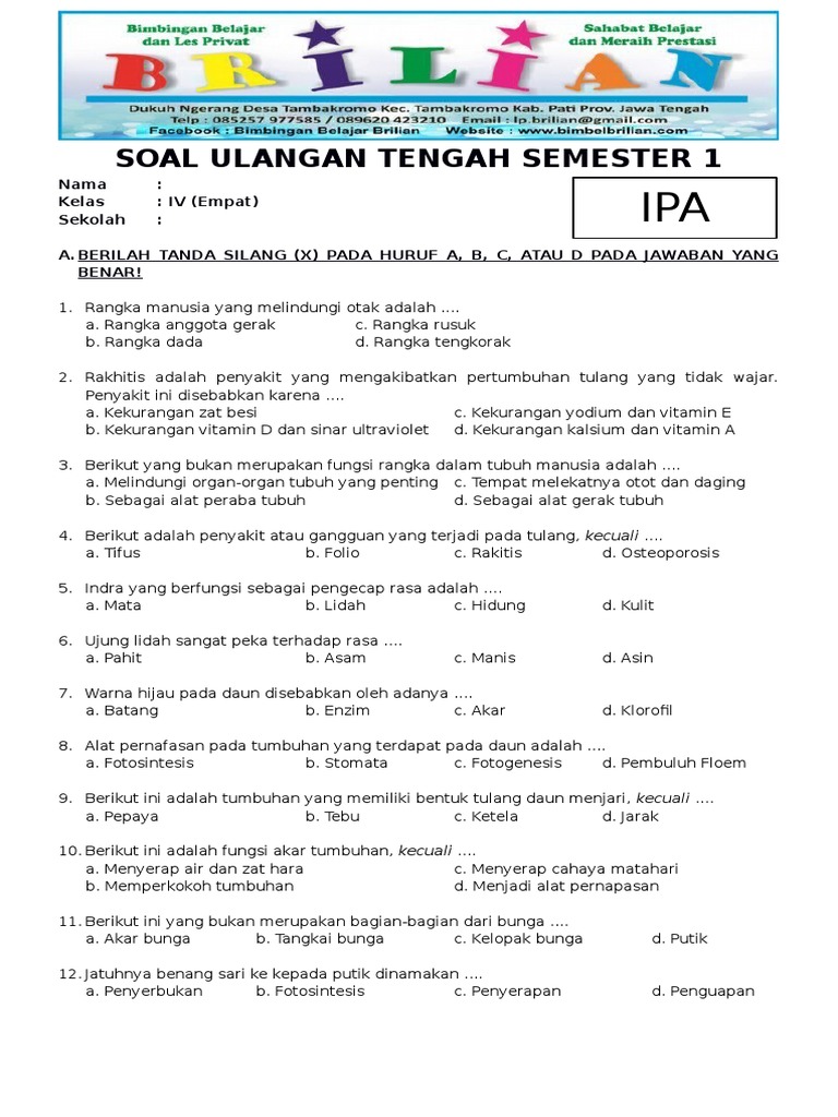 Rahasia Menguasai Bank Soal IPA Ulangan Umum Kelas 4 SD Semester 1 dengan 5 Tips Praktis Rahasia Menguasai Bank Soal IPA Ulangan Umum Kelas 4 SD Semester 1 dengan 5 Tips Praktis