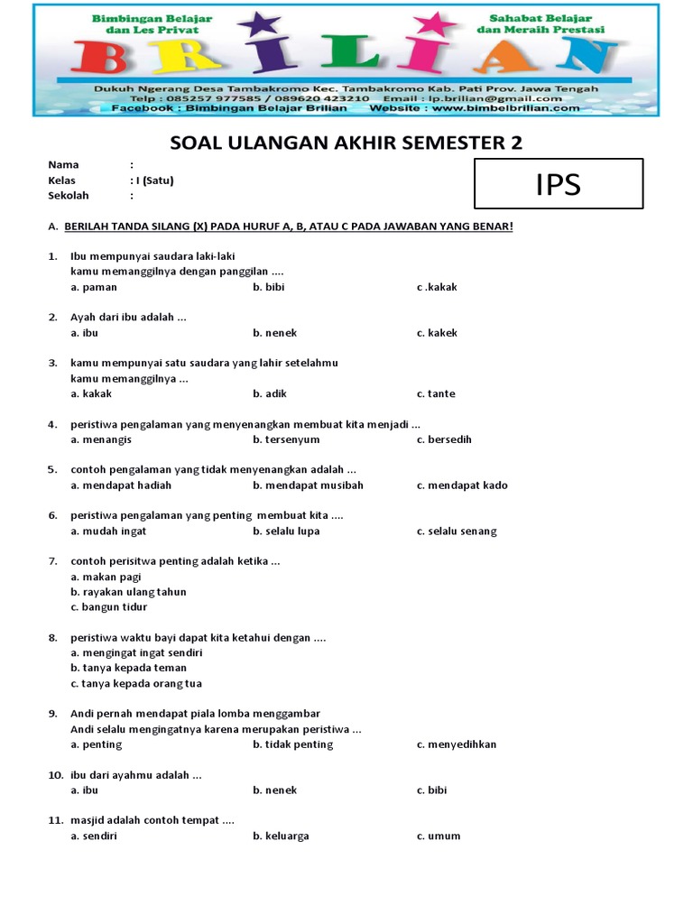 Rahasia Menguasai Soal IPS Kelas 1 SD Semester 2 dengan 5 Tips Praktis Terbukti Efektif