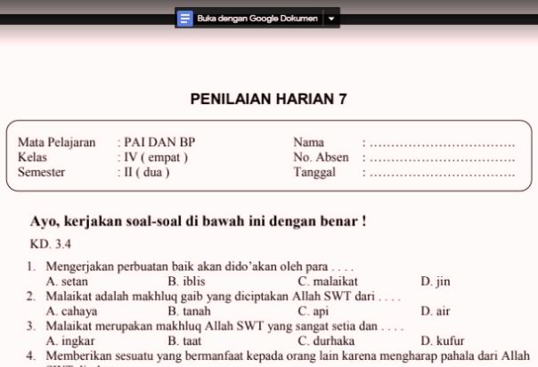 Terbukti 5 Rahasia bank soal k 13 pai kelas 4 yang Bikin Nilai Naik Cepat Sebelum Ujian
