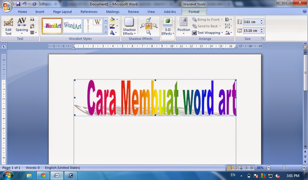 Seni Huruf dalam Genggaman Mengubah Bentuk WordArt di Microsoft Word 2007 Seni Huruf dalam Genggaman Mengubah Bentuk WordArt di Microsoft Word 2007