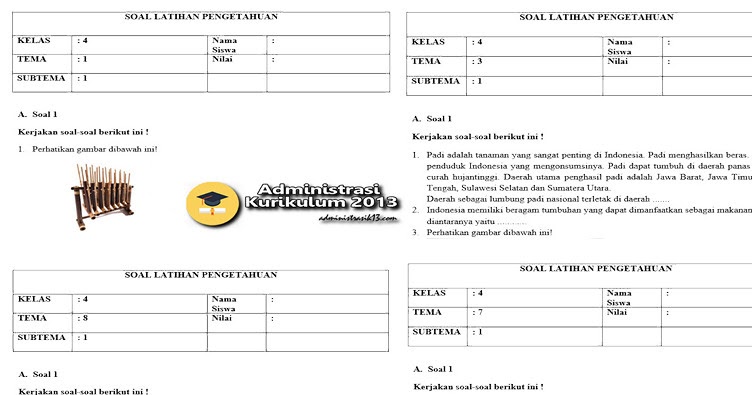 Bank Soal Latihan Pengetahuan K13 Revisi Kelas 4 Tahun 2018 Bank Soal Latihan Pengetahuan K13 Revisi Kelas 4 Tahun 2018