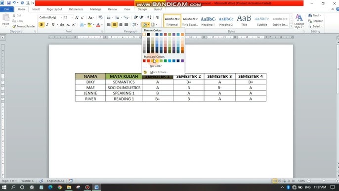 Cara Mengubah Warna Tabel di Word Ini Langkah Mudahnya