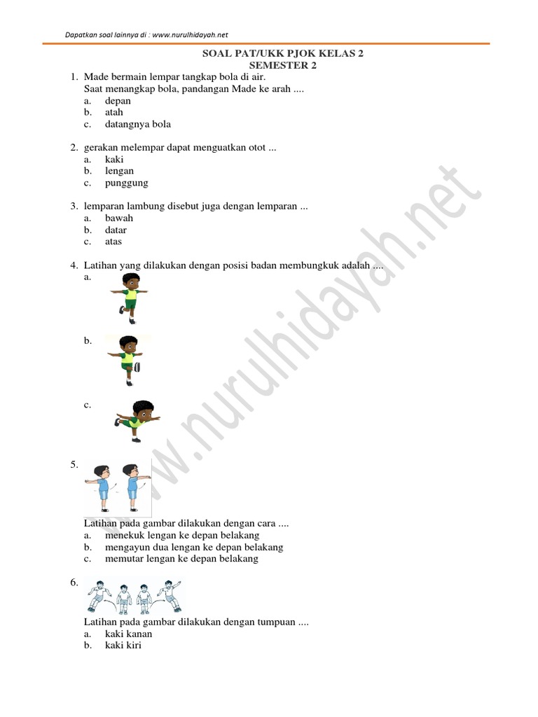 7 Rahasia Bank Soal UKK PJOK Kelas 2 Semester 2 yang Wajib Kamu Tahu Sekarang 7 Rahasia Bank Soal UKK PJOK Kelas 2 Semester 2 yang Wajib Kamu Tahu Sekarang