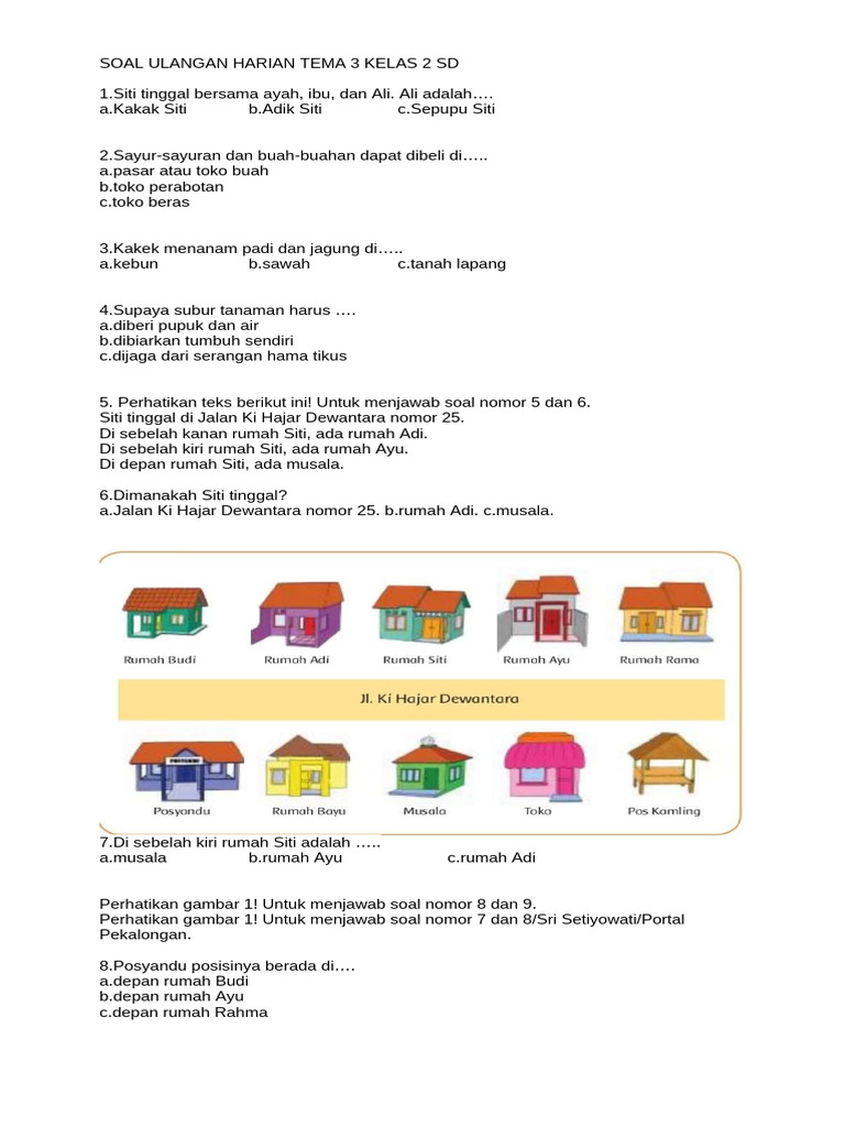 Hati-hati Salah Jawab, Ini Contoh Soal Tema 3 Untuk Kelas 2 Paling Akurat Hati-hati Salah Jawab, Ini Contoh Soal Tema 3 Untuk Kelas 2 Paling Akurat