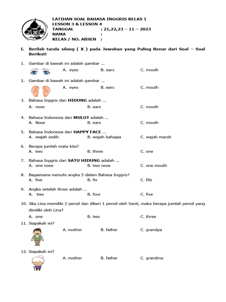 Rahasia Anak Cepat Pintar dengan Latihan Soal Bahasa Inggris Kelas 1 SD Free Download Rahasia Anak Cepat Pintar dengan Latihan Soal Bahasa Inggris Kelas 1 SD Free Download